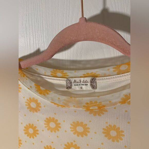 Altar’d State EUC ivory/orange floral mesh mini dress Size small - Picture 4 of 6